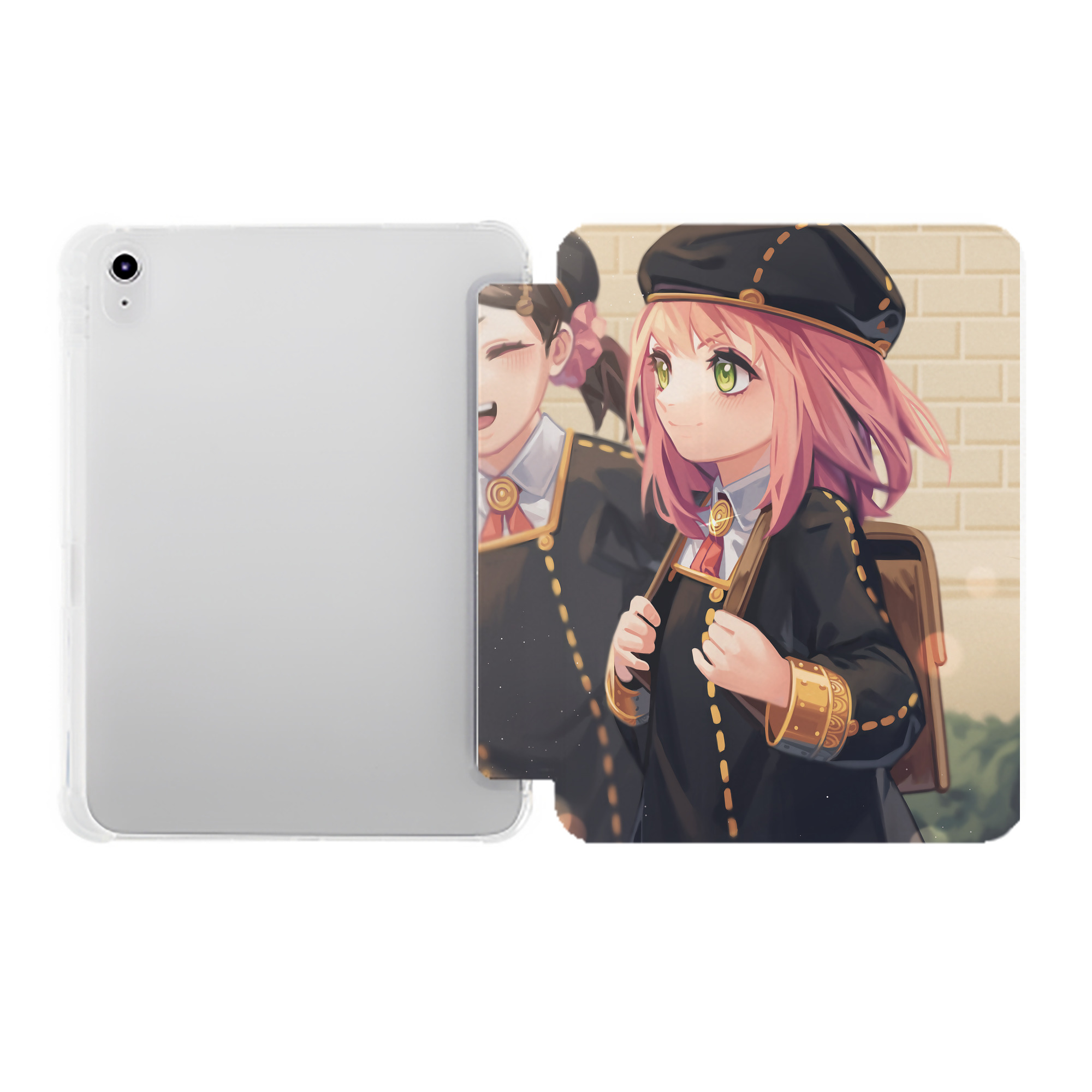 （画像用） SPY×FAMILY间谍家家酒 IPad ケース ペン収納付き 三つ折りスタンド PUレザー×シリコン 対応機種9.5/10.5/10.9インチ